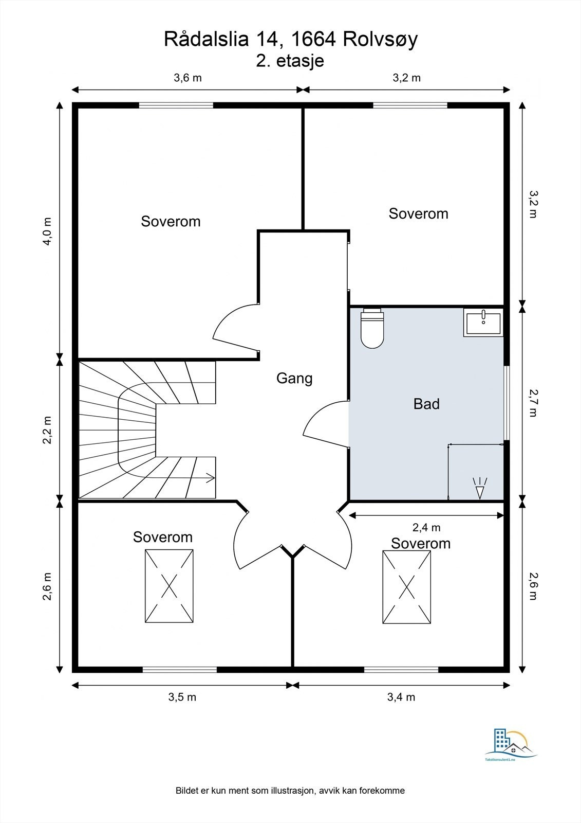Veiledende skisse av andre etasje. Galleribilde