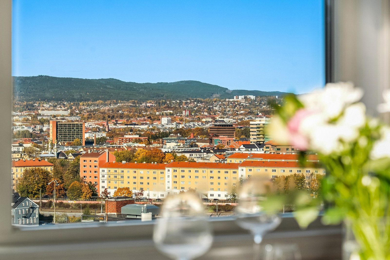 Herlig utsikt fra kjøkkenet. Galleribilde