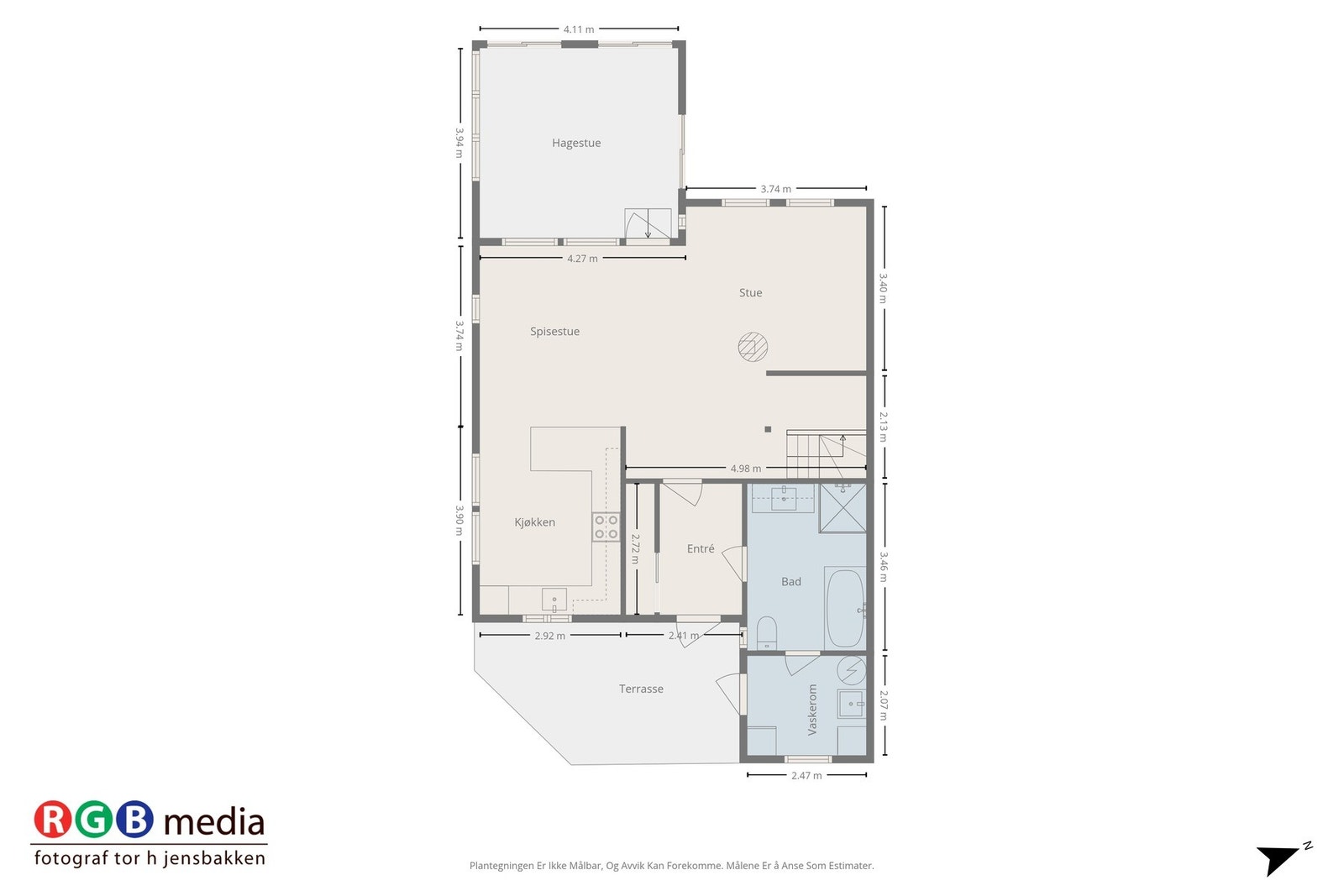 Plantegning hovedetasje Galleribilde