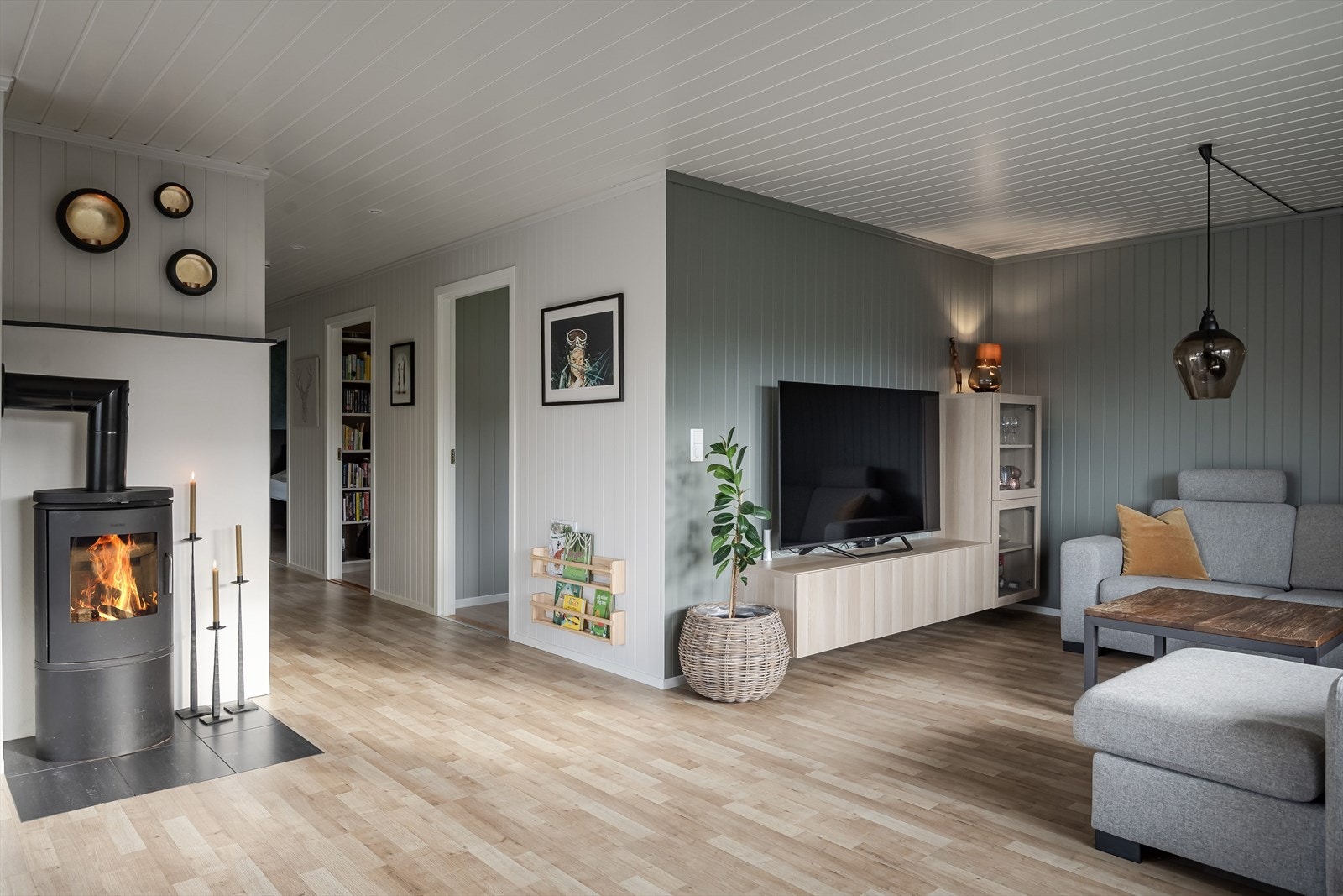 Boligen har 3 soverom som ligger ved siden av hverandre. Galleribilde