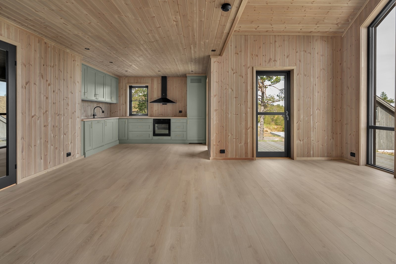 Stue med utgang til terrasse Galleribilde