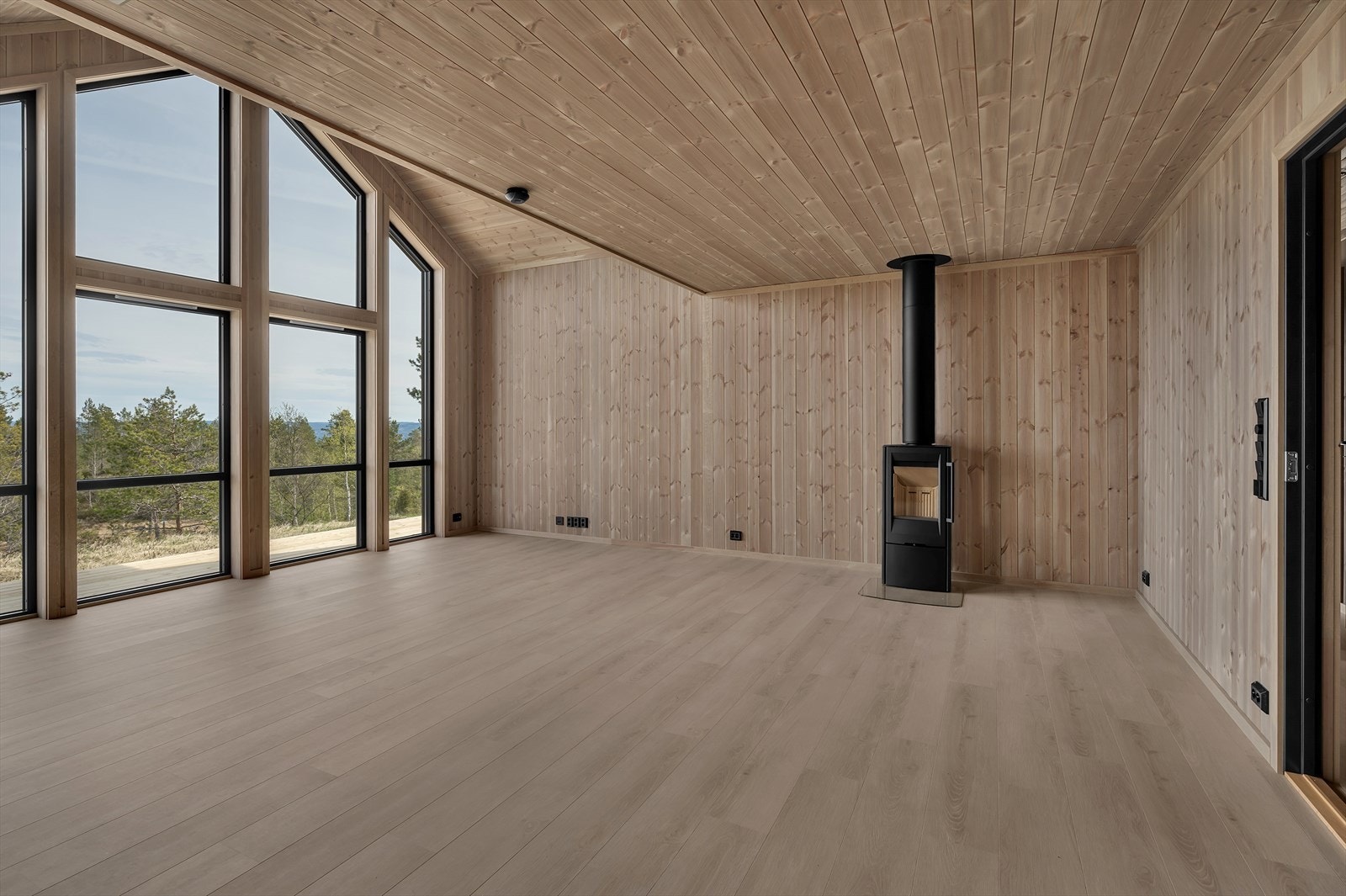 Stue med peisovn Galleribilde