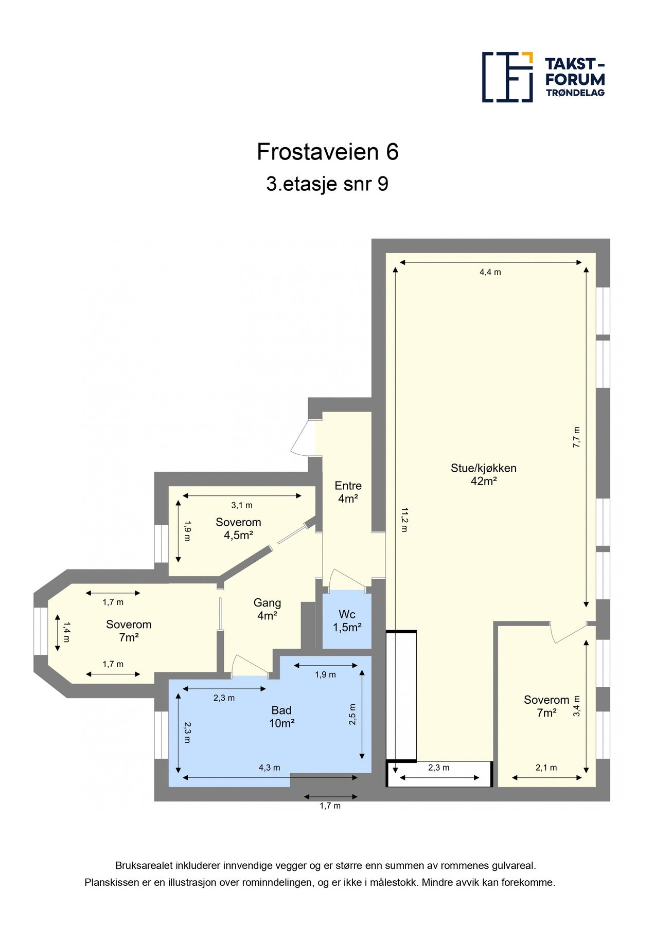 Plantegning - 3. etasje Galleribilde