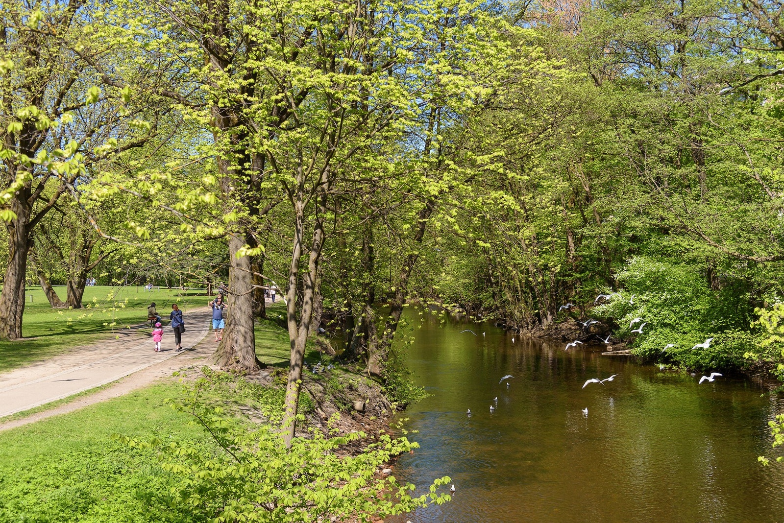 Akerselva renner like forbi sameiet. Galleribilde