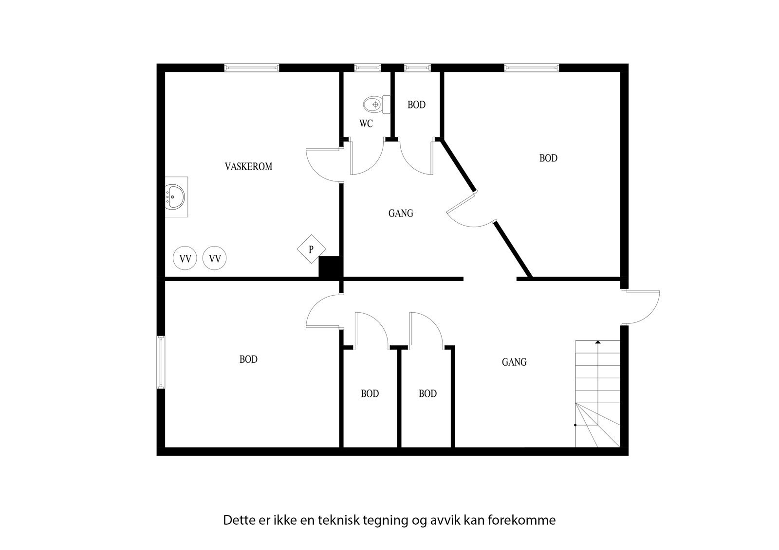 Planløsning underetasje Galleribilde