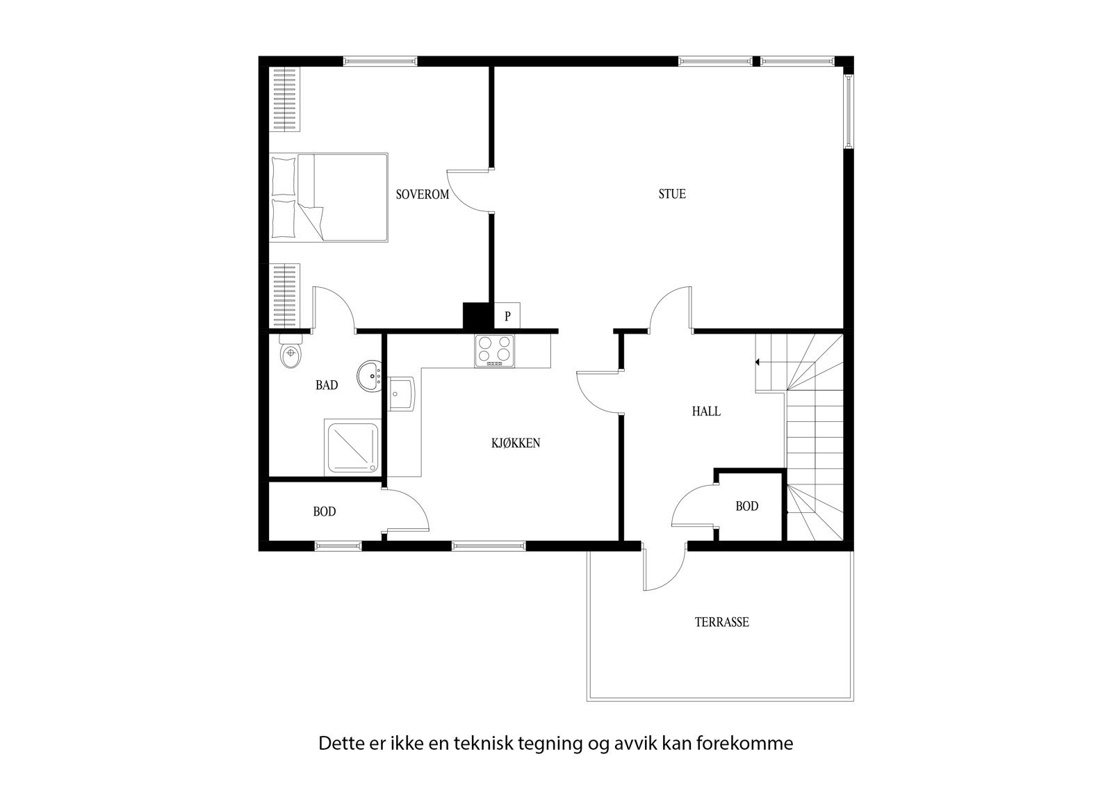Planløsning 2. etasje Galleribilde