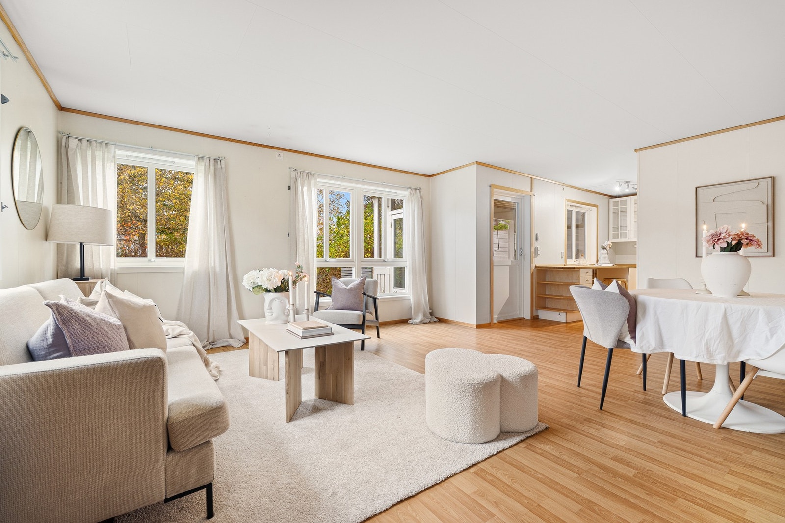 Leiligheten er på 92 kvm BRA-i. Galleribilde