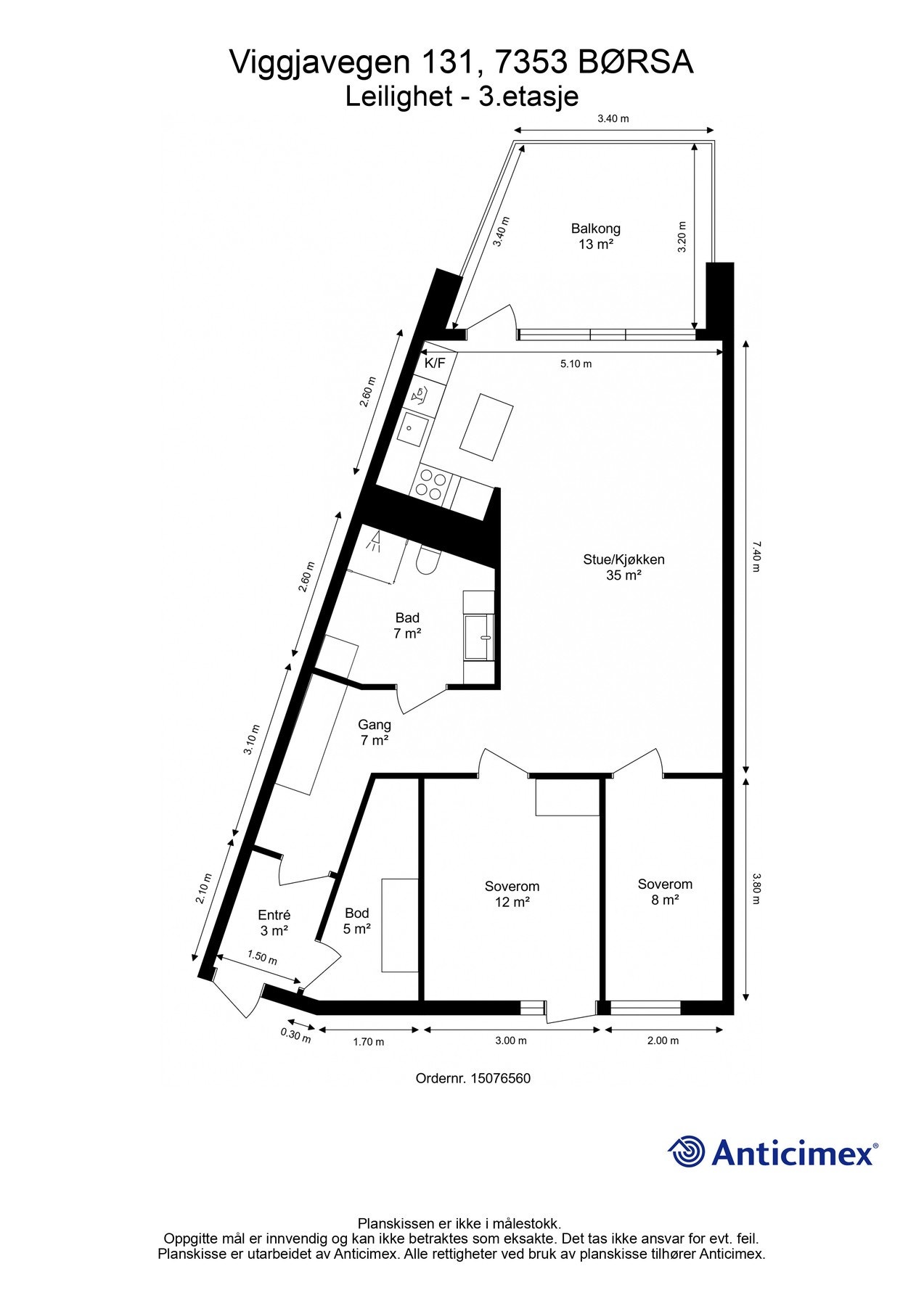 Plantegning - 3.etasje. Galleribilde