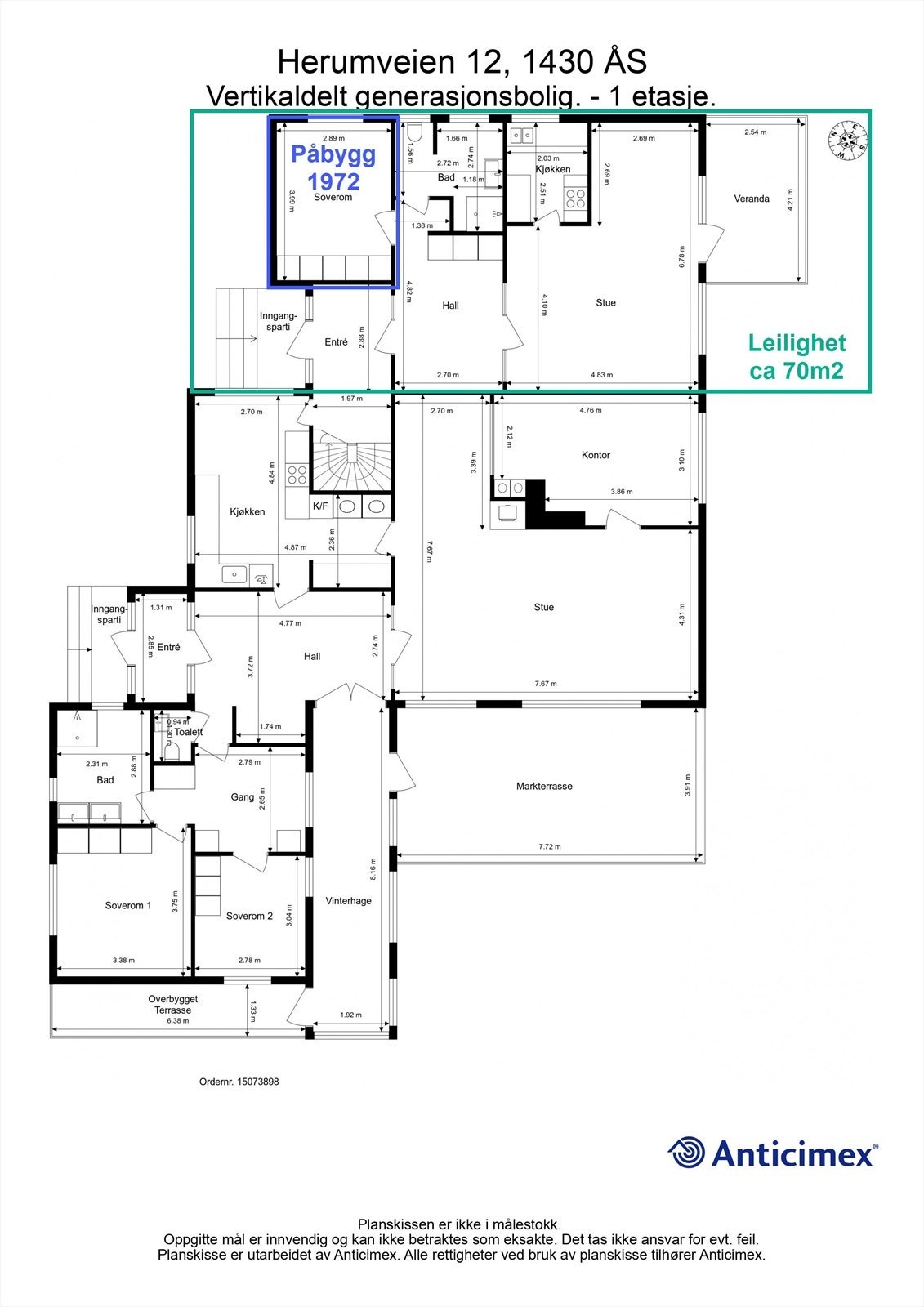 Plantegning leilighet Galleribilde