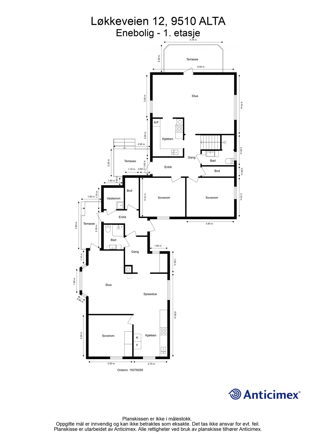 Plantegning 1. etasje. Galleribilde