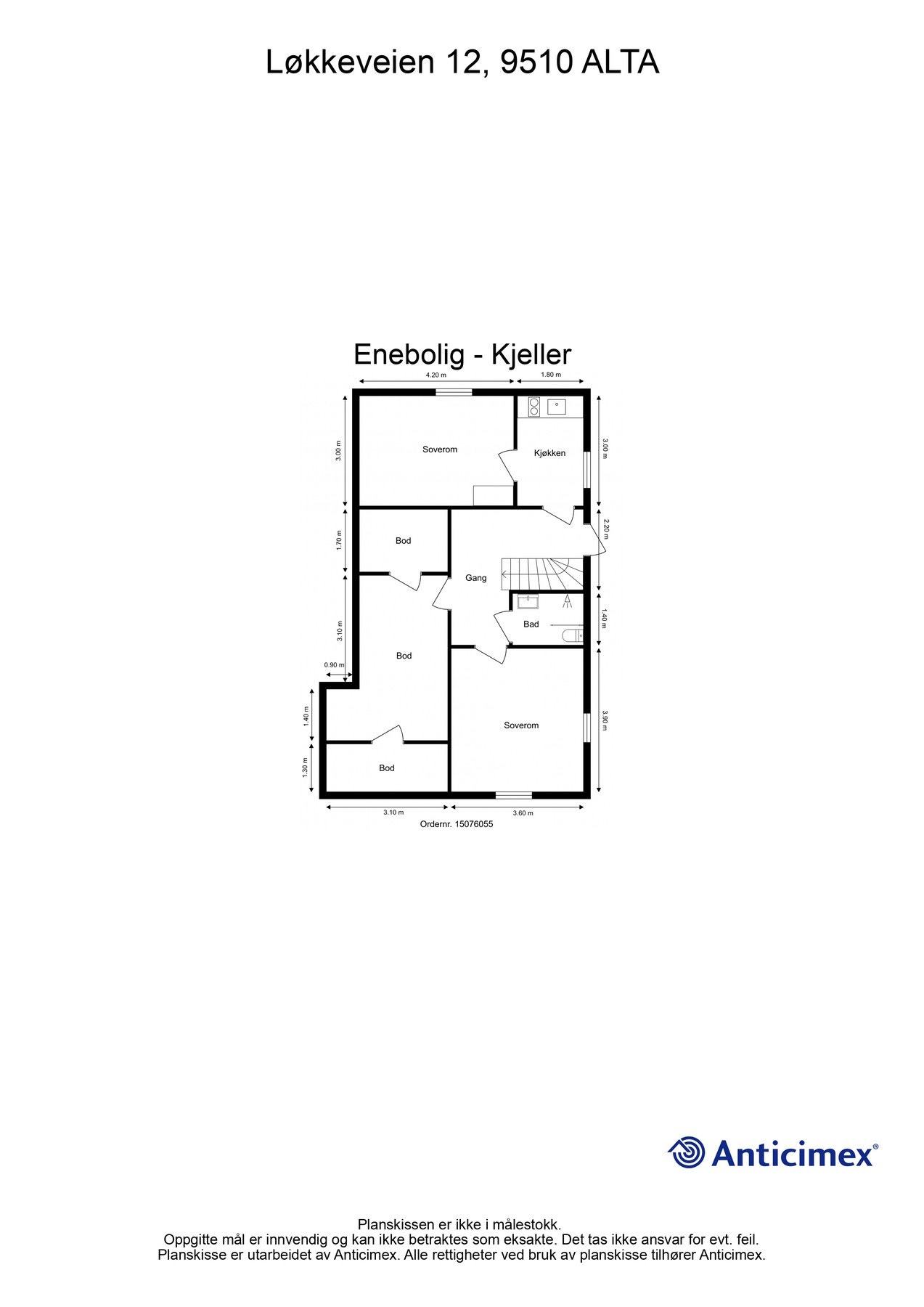 Plantegning kjeller. Galleribilde