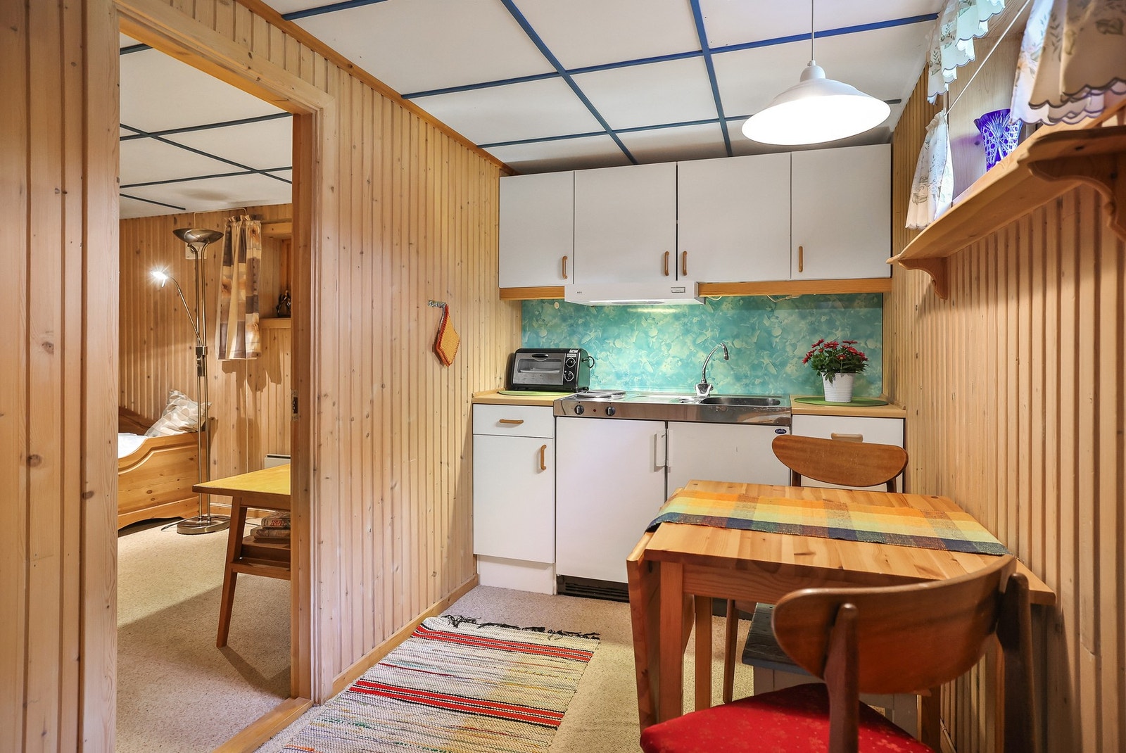 Rom som i dag er innredet som kjøkken. Galleribilde