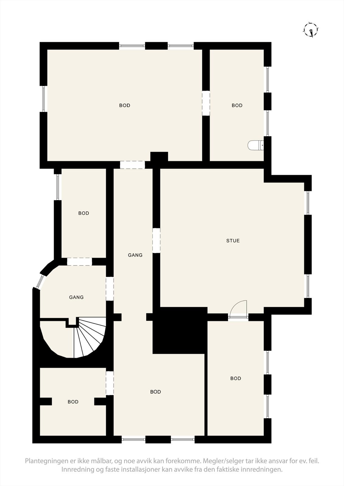 Plantegning kjeller Galleribilde