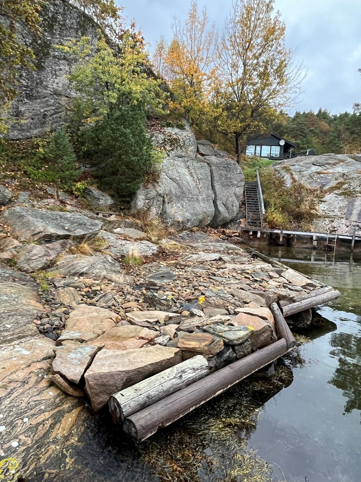 Høstbilde av strandsonen Galleribilde