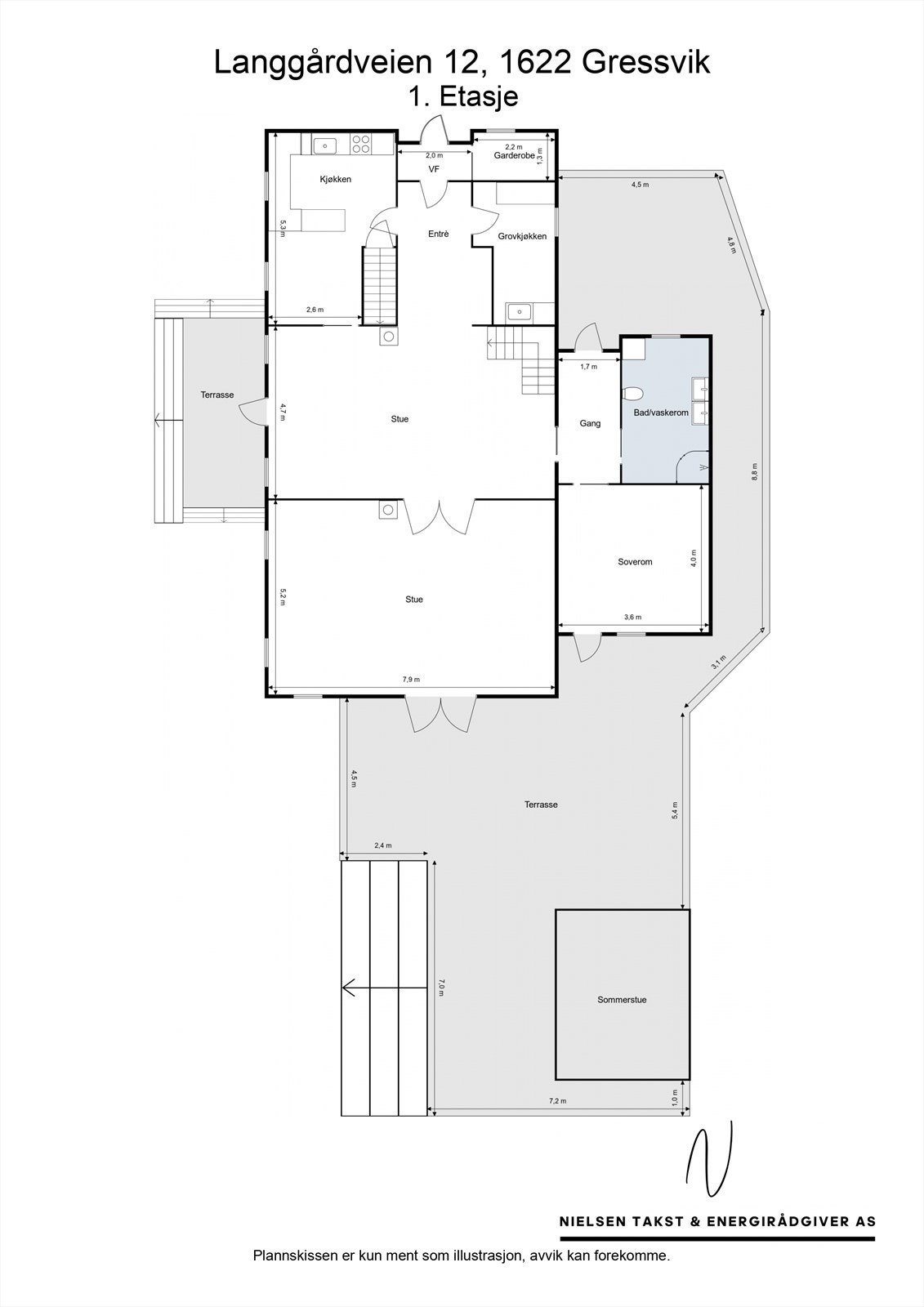 Veiledende skisse av første etasje. Galleribilde