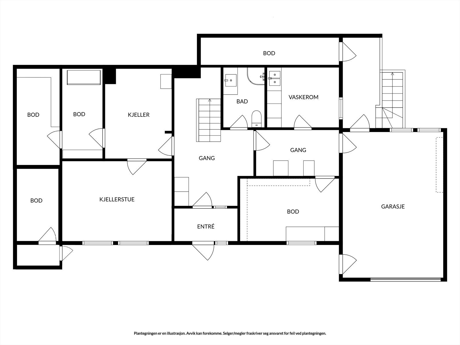 - Plantegning underetasje - Galleribilde
