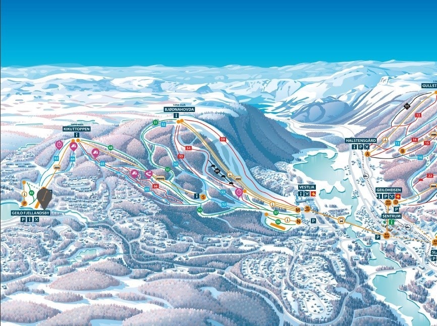 Leiligheten markert til venstre i bildet. Galleribilde