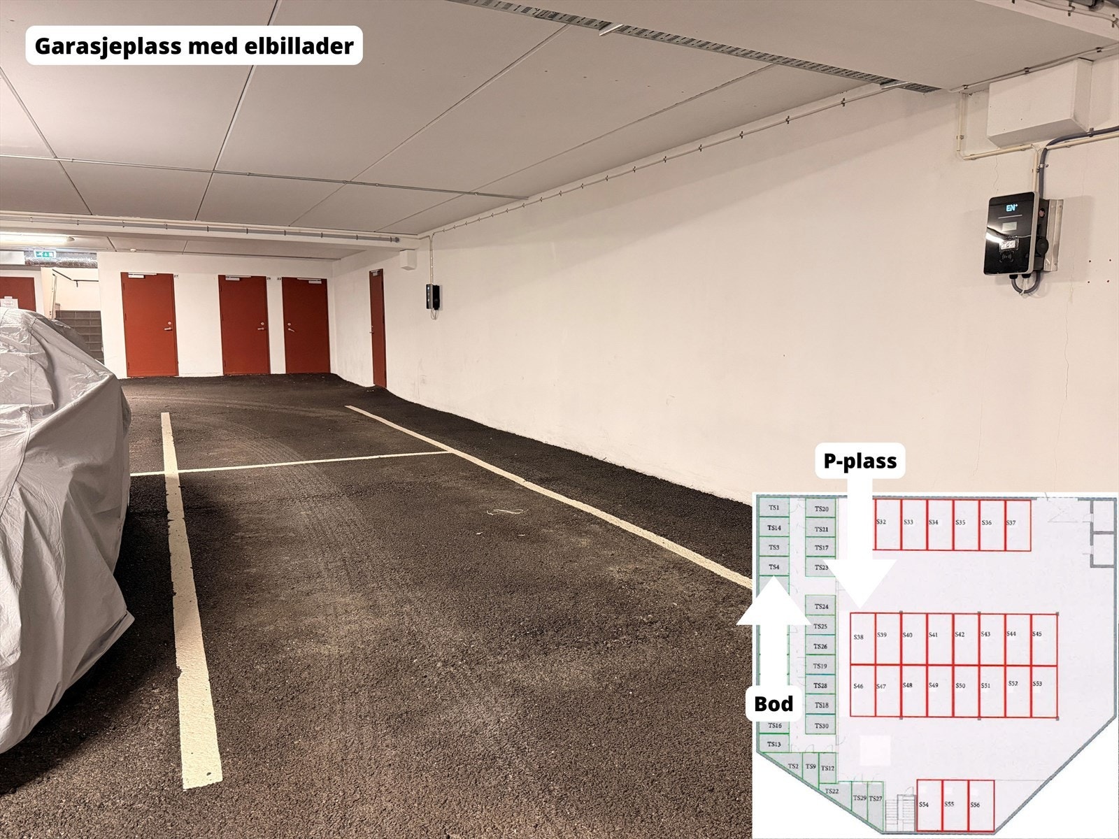 P-plass og bod med god internbeliggenhet Galleribilde