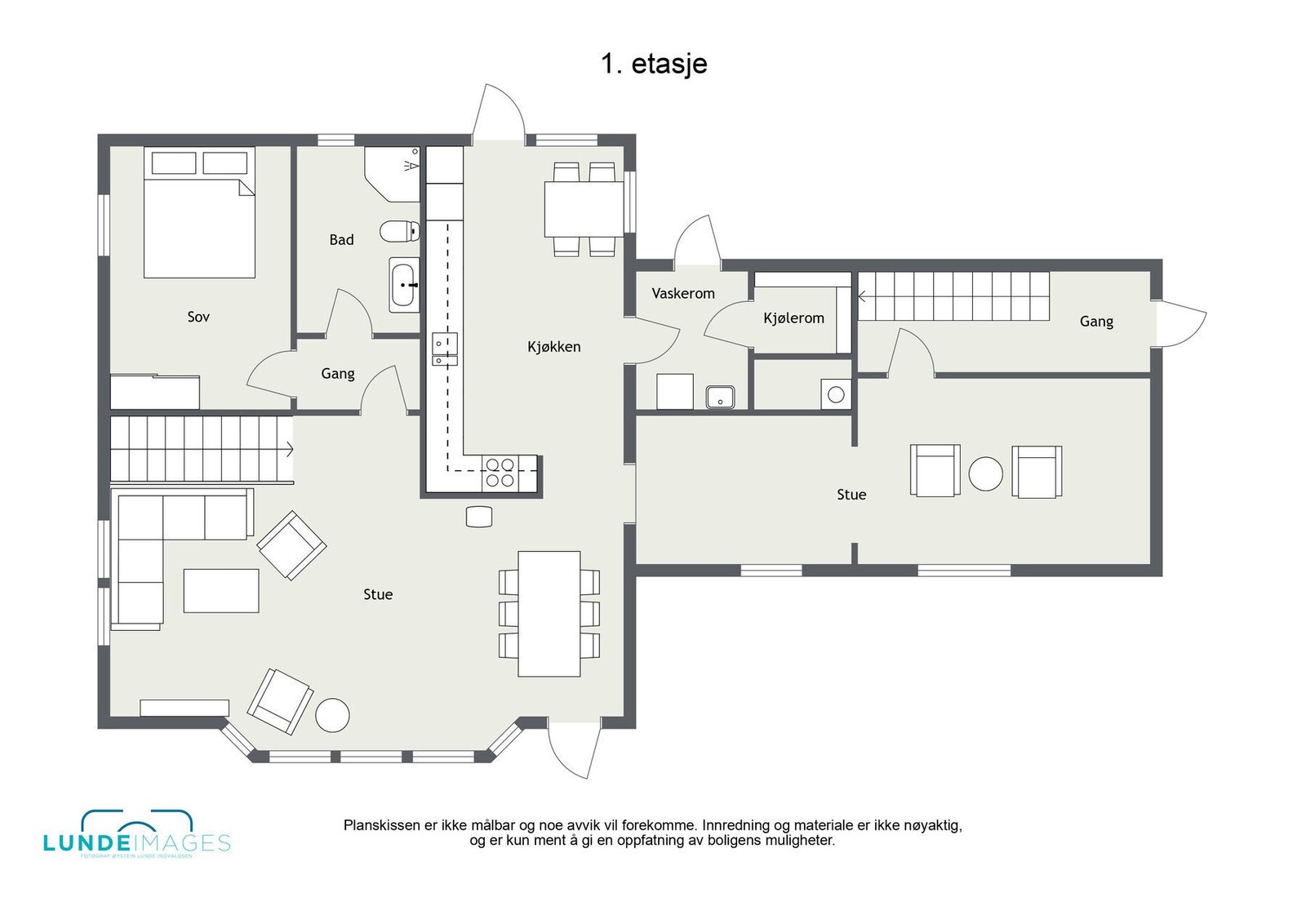 Planskisse 1. etasje - ikke målbar Galleribilde