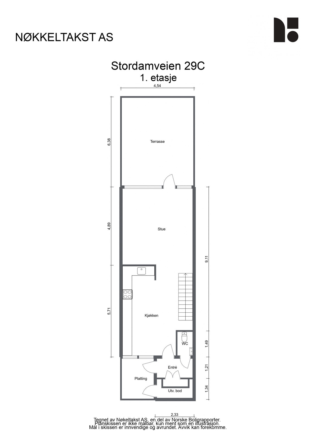 Plantegning - 1.etasje Galleribilde