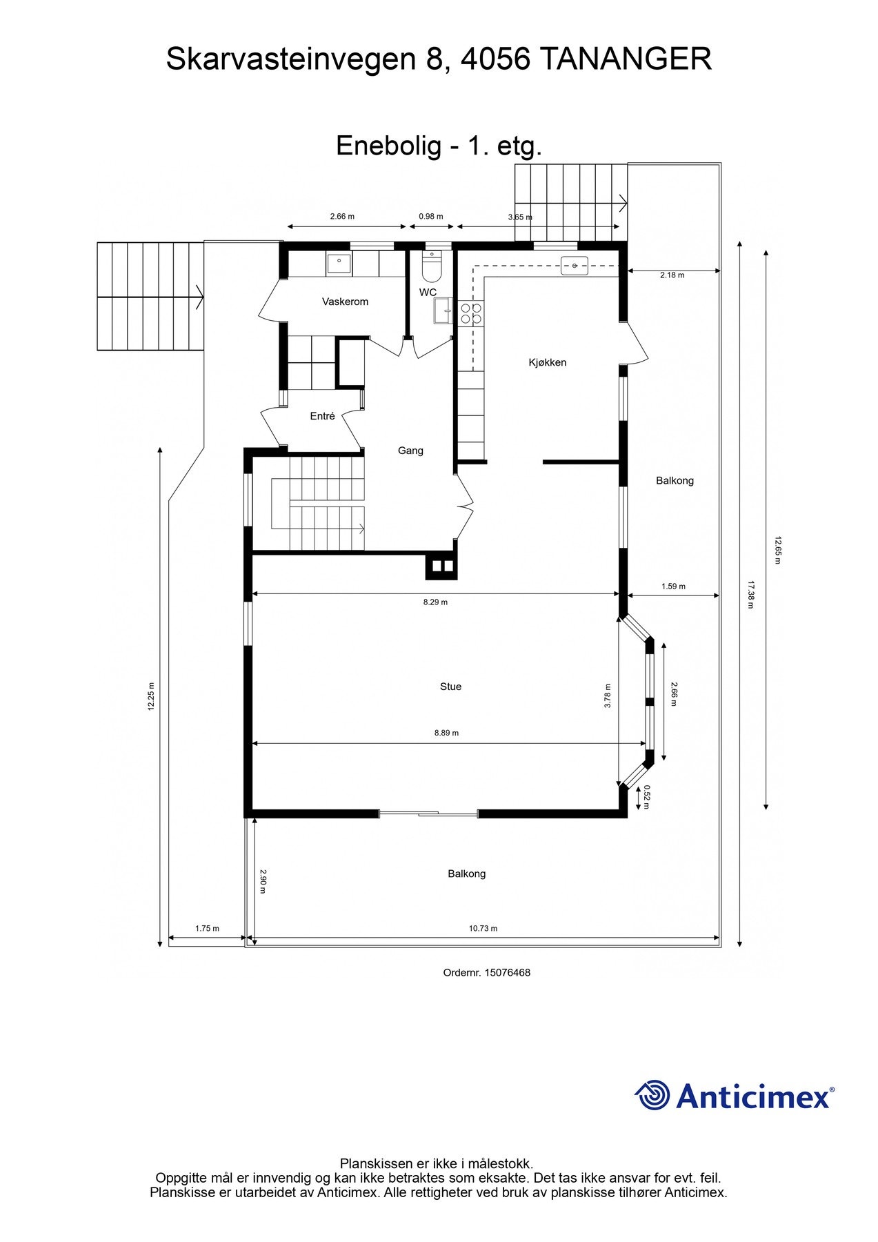 Plantegning første etasje. Galleribilde