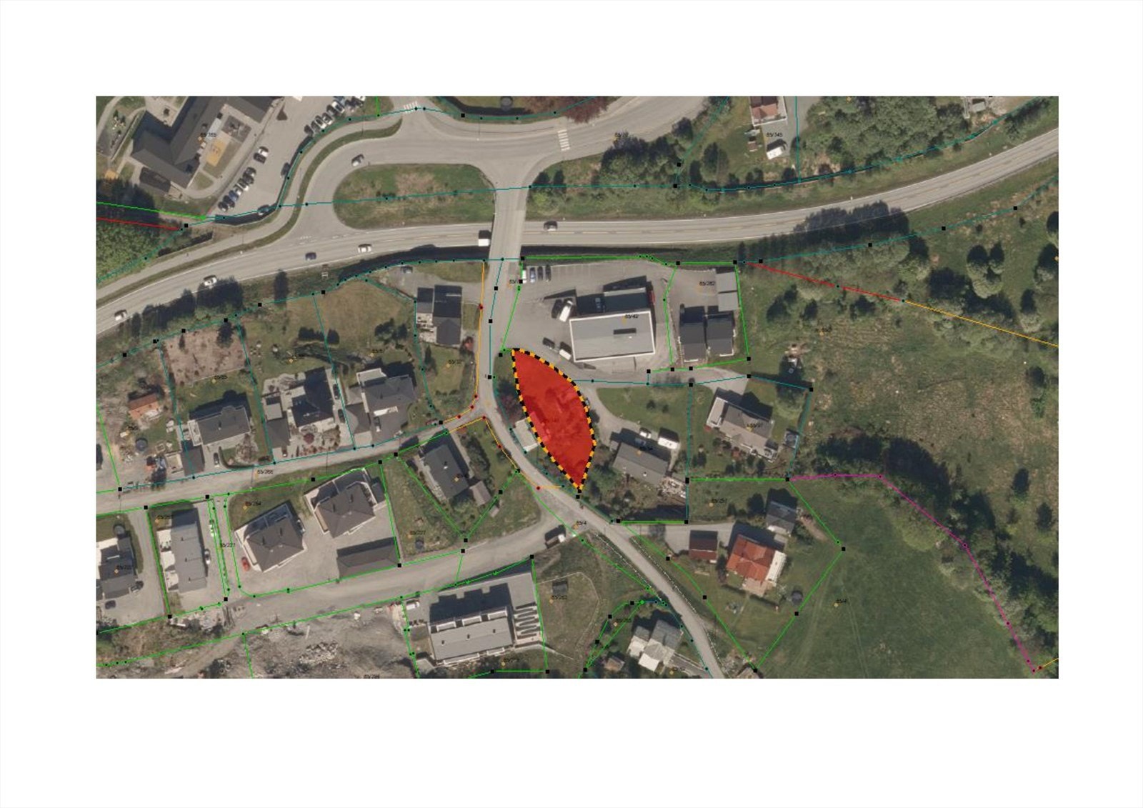 Oversiktskart over tomten. Galleribilde