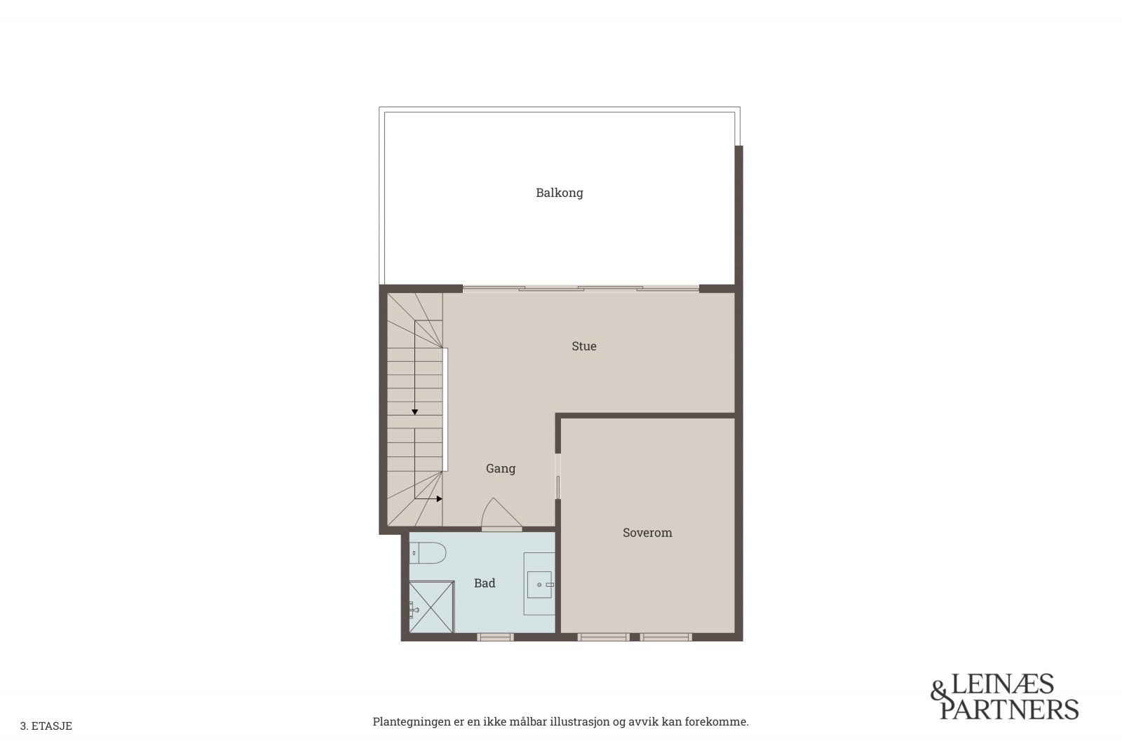 Plantegning 3. etasje Galleribilde