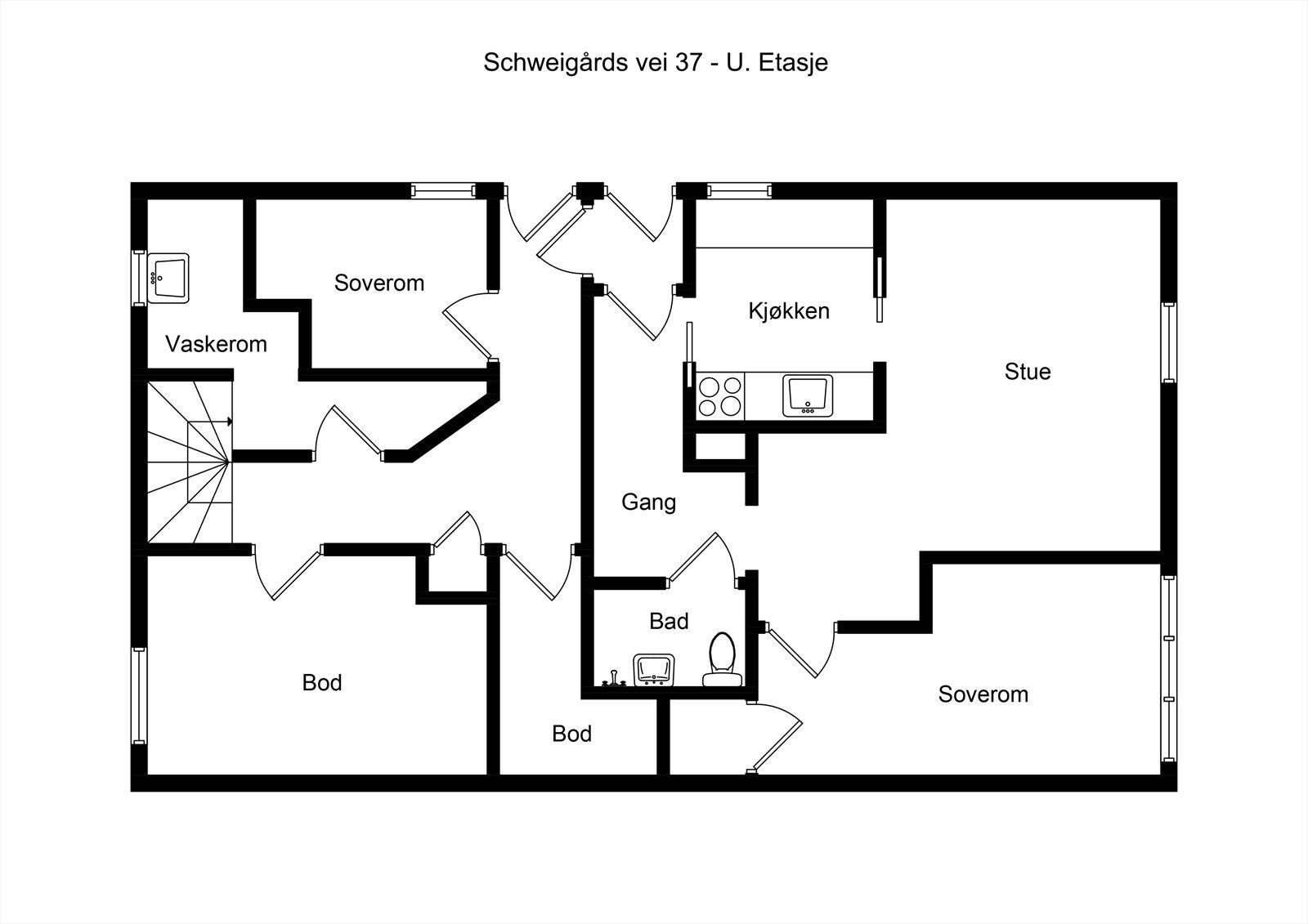 Planløsning U. etasje Galleribilde
