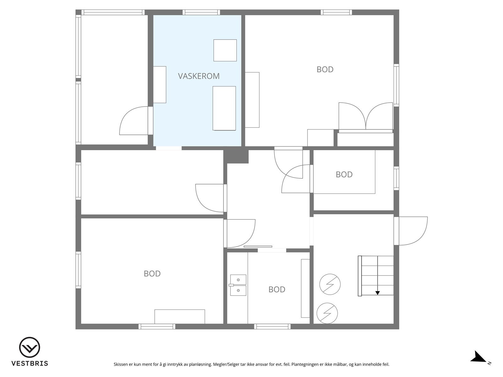 Plantegning - Underetasjen Galleribilde