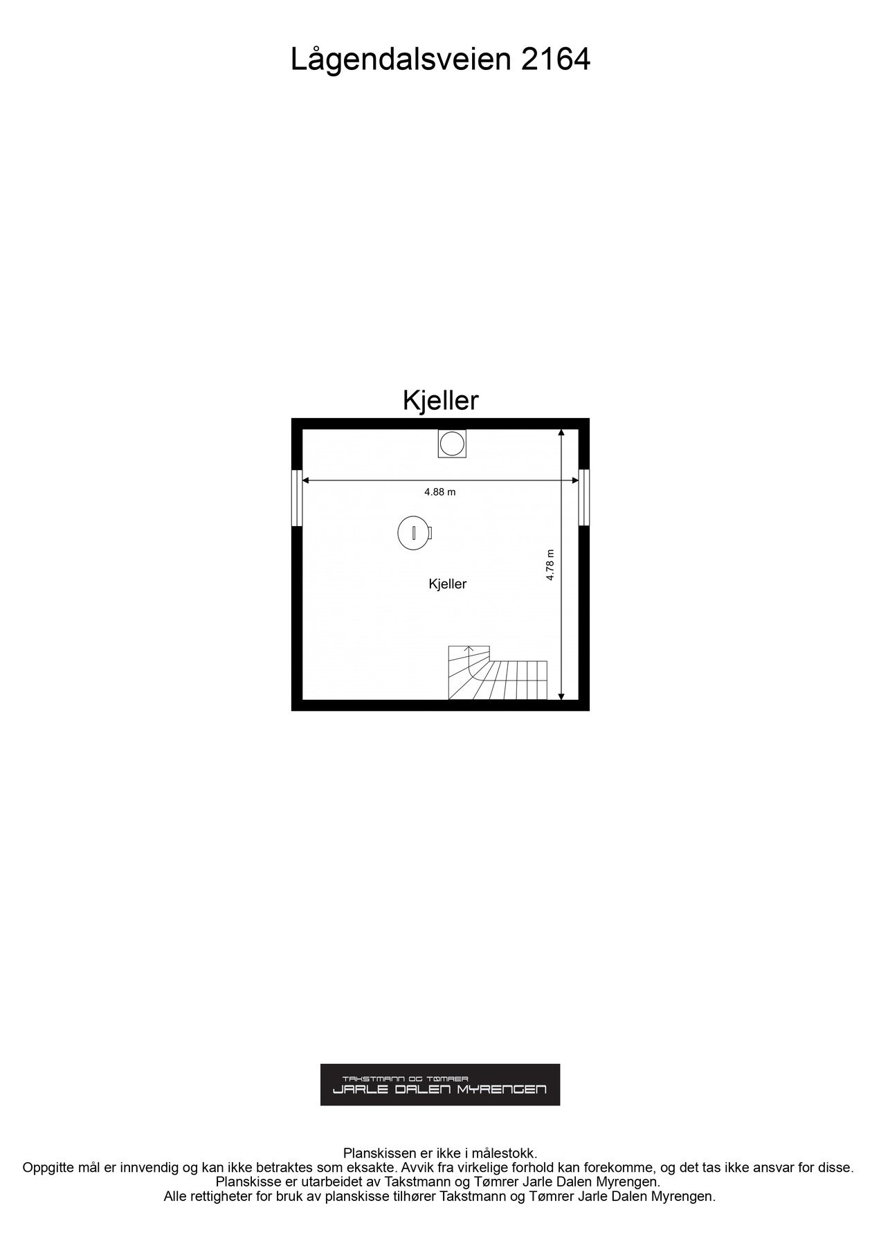 Plantegning kjeller. Galleribilde