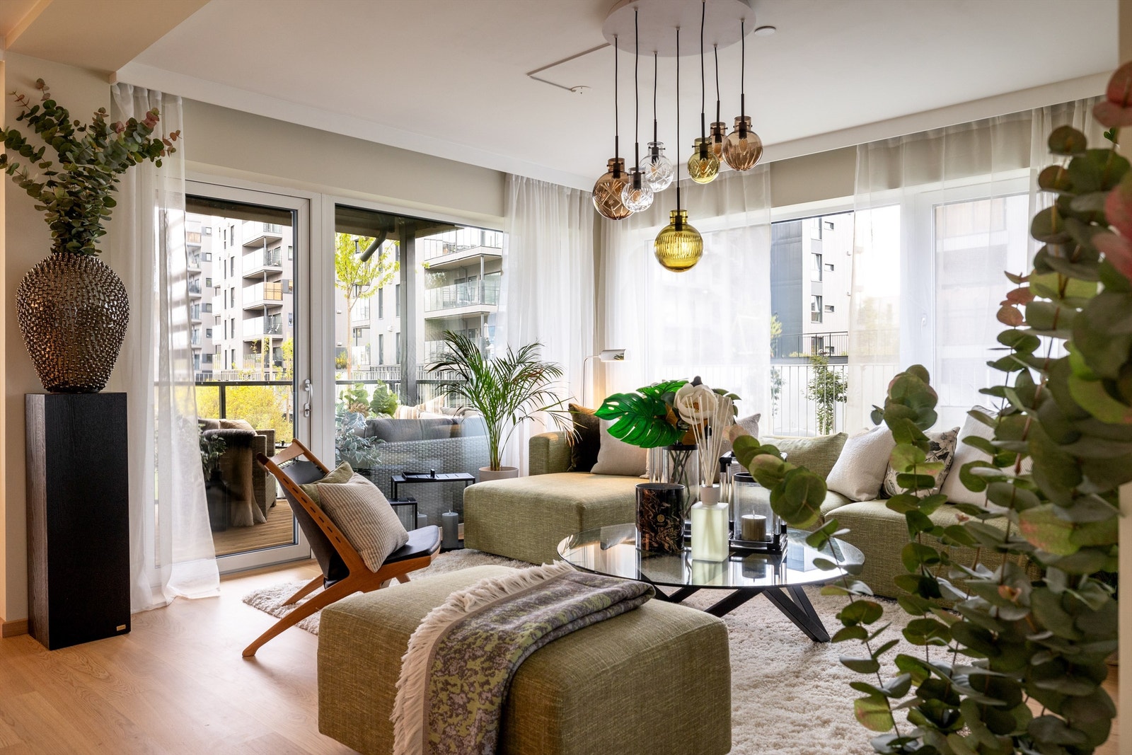 Stue med direkte utgang terrasse Galleribilde