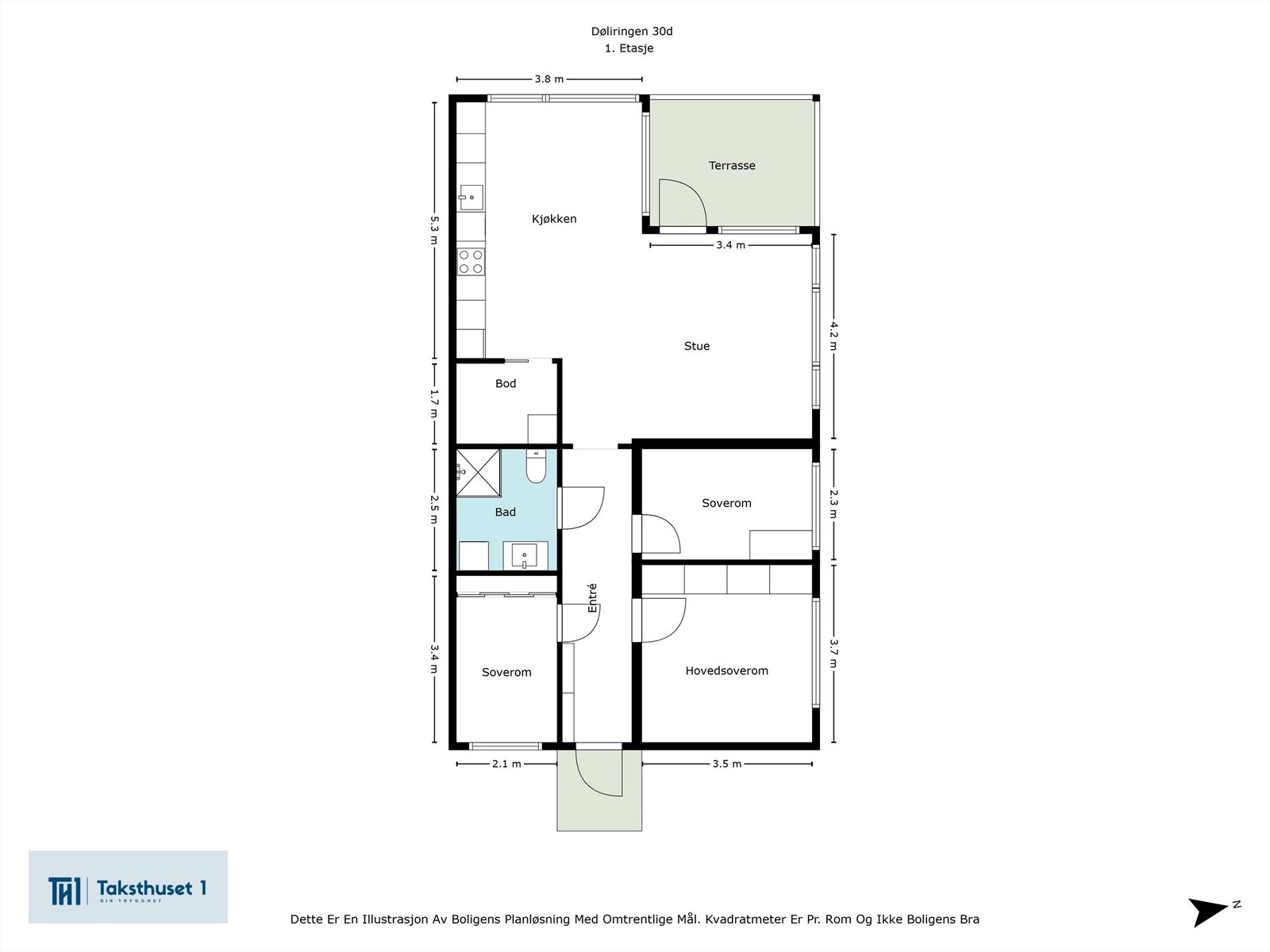 Plantegning 1.etg. Galleribilde