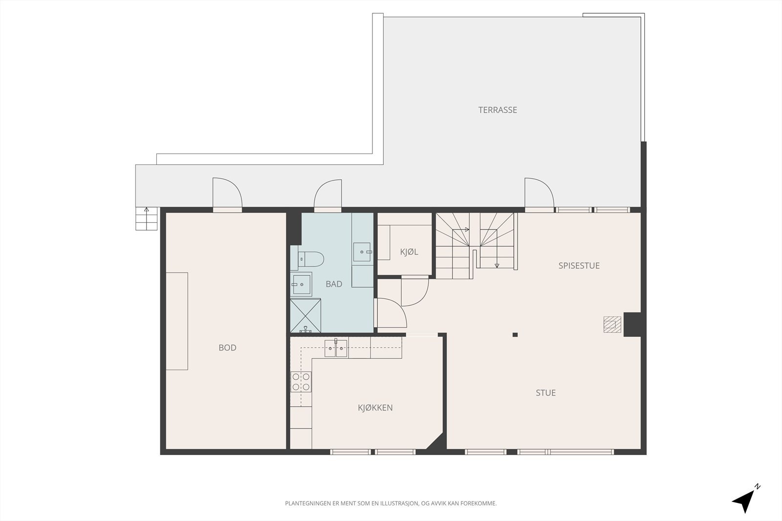 Plantegning 1. etasje. Galleribilde