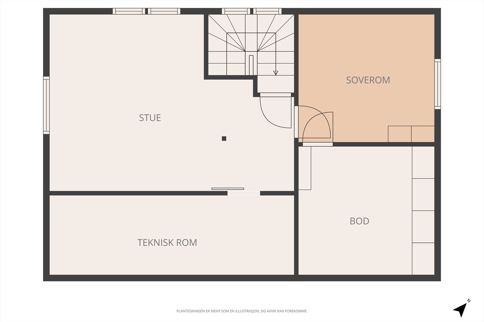 Plantegning loft. Galleribilde