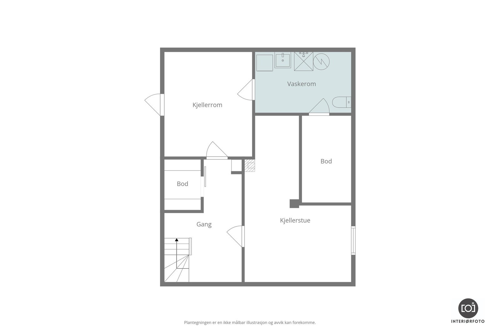 Plantegning kjeller. Galleribilde