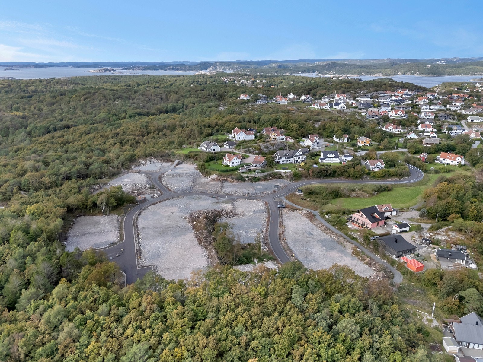 Boligtomtene er planert Galleribilde