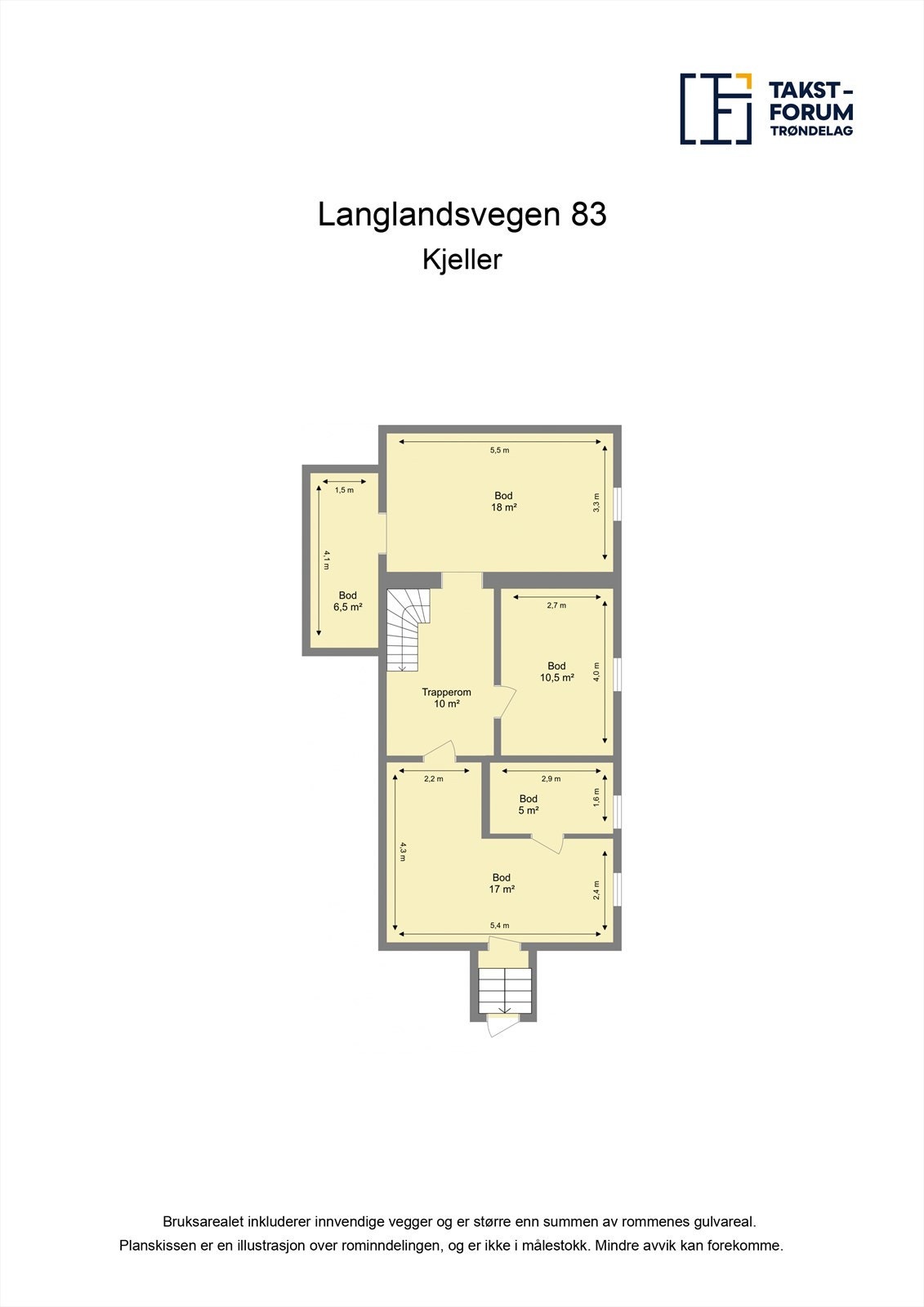 Planskisse kjeller Galleribilde