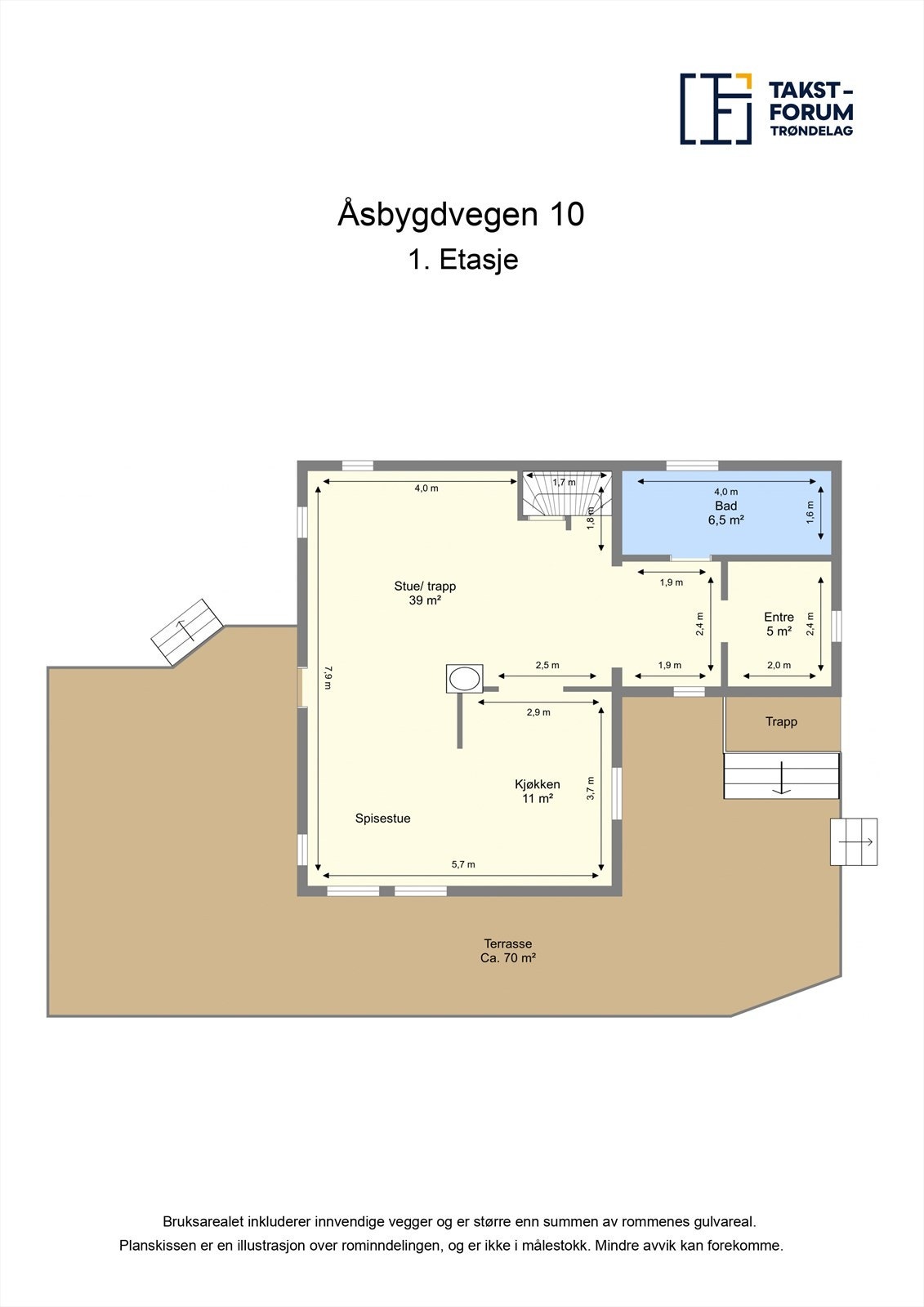 Plantegning - Første etasje. Galleribilde
