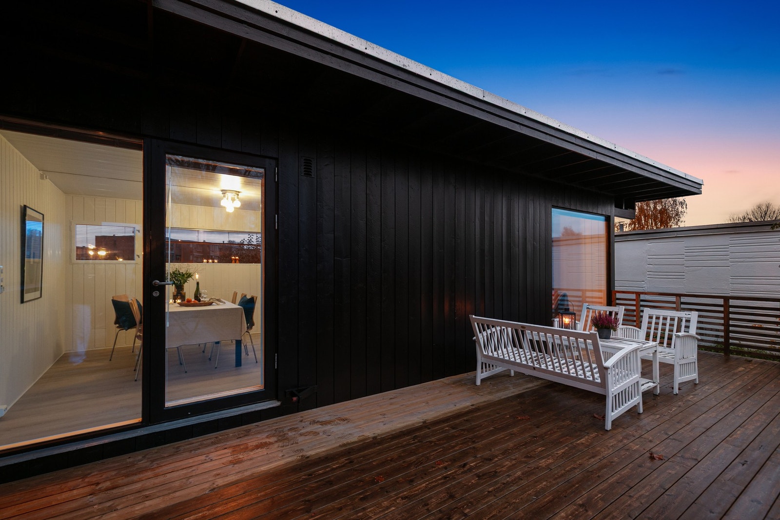 Terrassen er en forlengelse av oppholdsrommet. Galleribilde