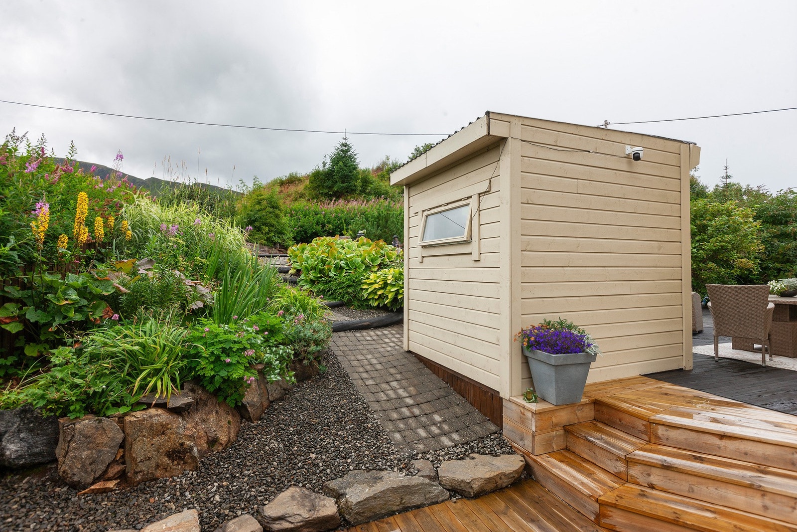 Redskapshus som gir orden og enkel tilgang til alt du trenger i hagen. Galleribilde