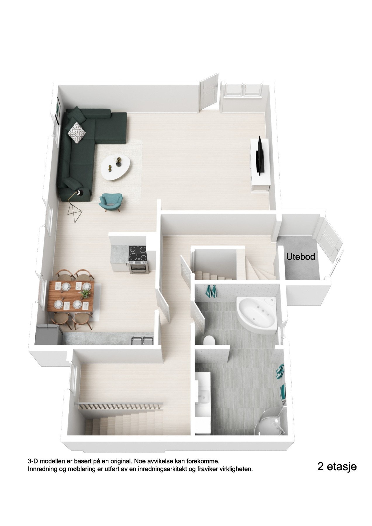 Plantegning, 2 etg. Galleribilde