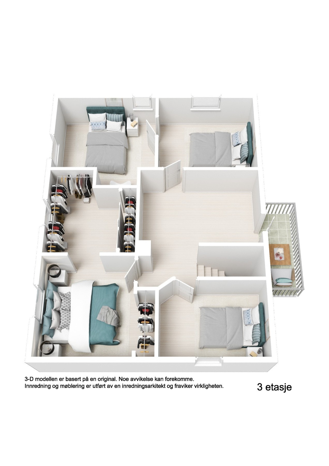 Plantegning, 3 etg. Galleribilde