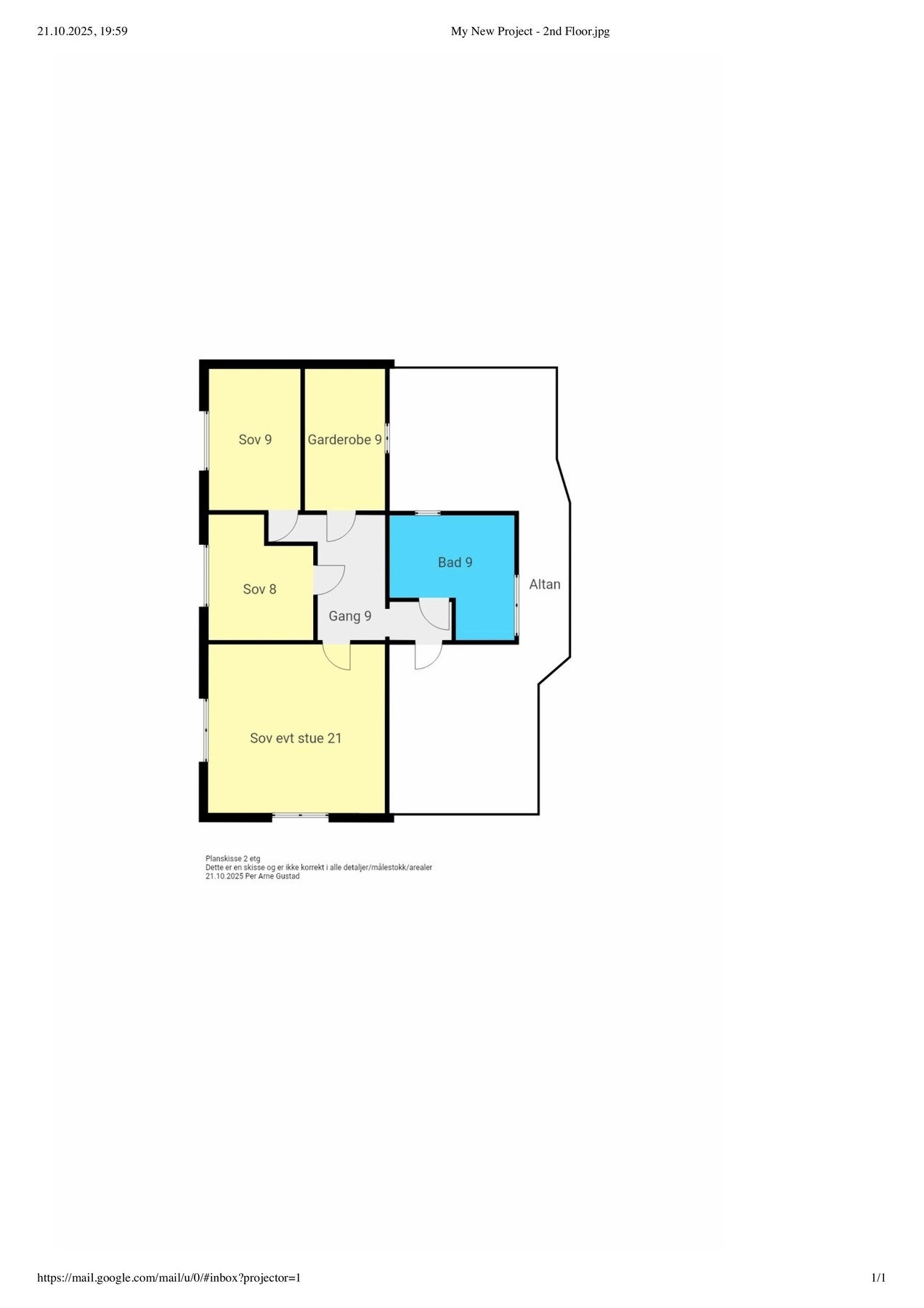 Plantegning - 2.etasje. Galleribilde