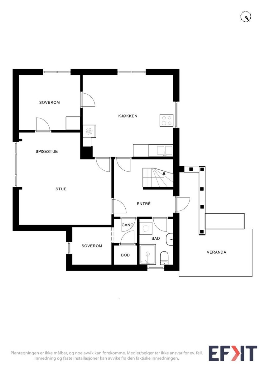 Plantegning 1. etasje.
