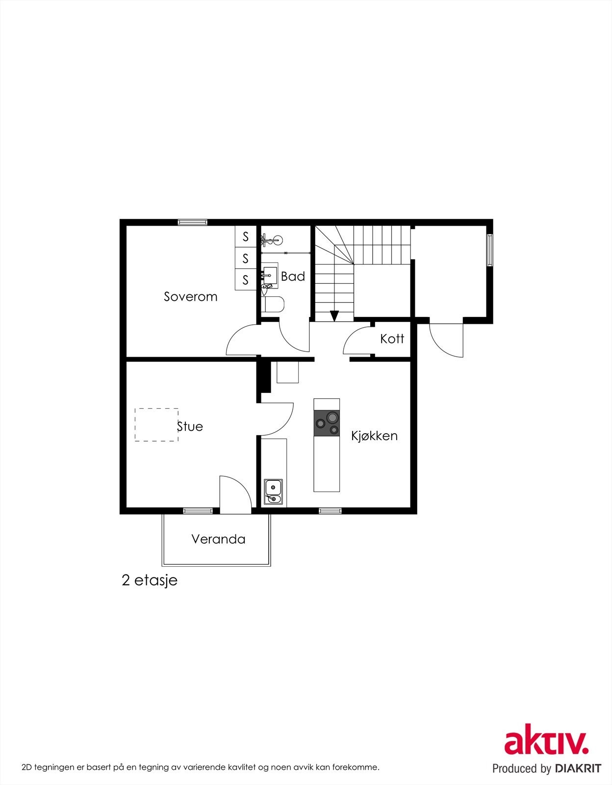 2d plantegning 2.etasje Galleribilde