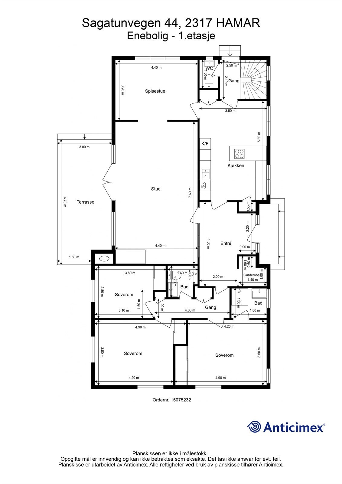 Plantegning 1. etasje. Galleribilde