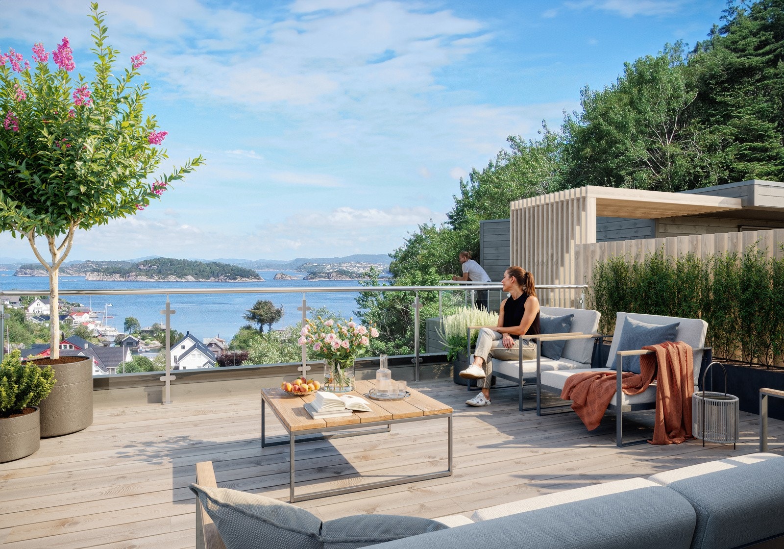 Blåbærvegen terrasse HD Galleribilde