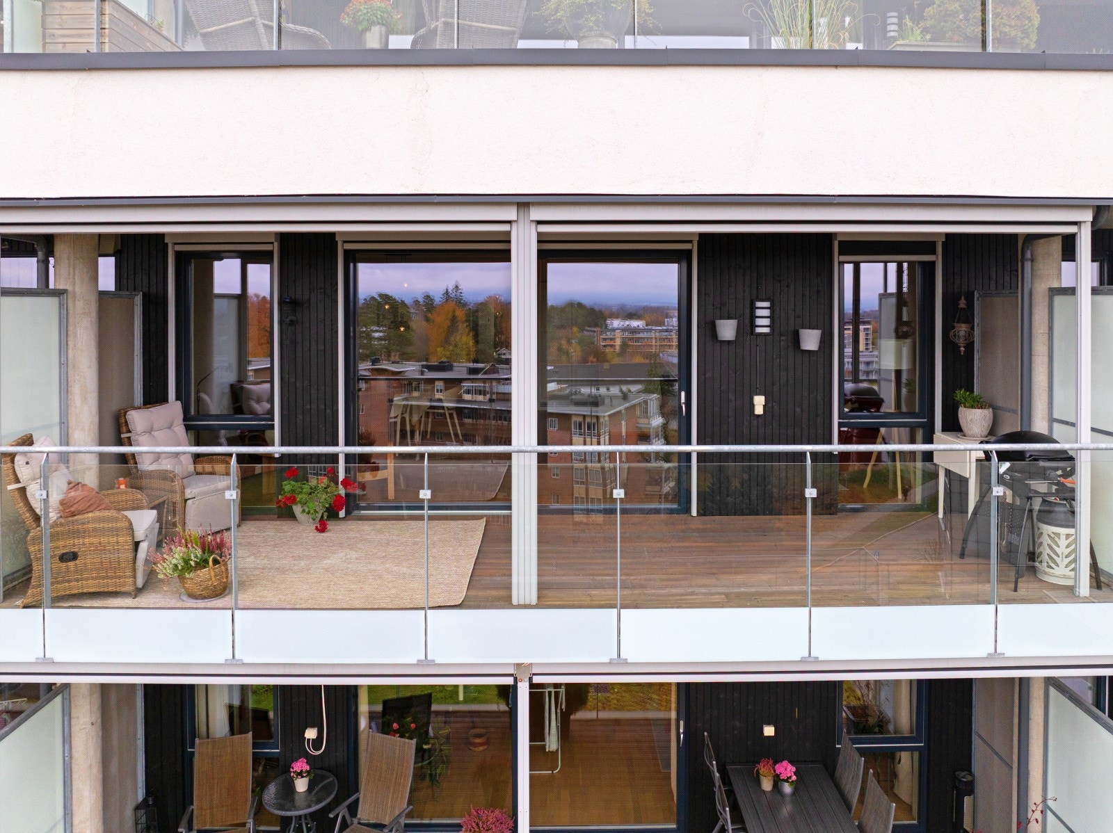 Drone bilde av balkongen Galleribilde