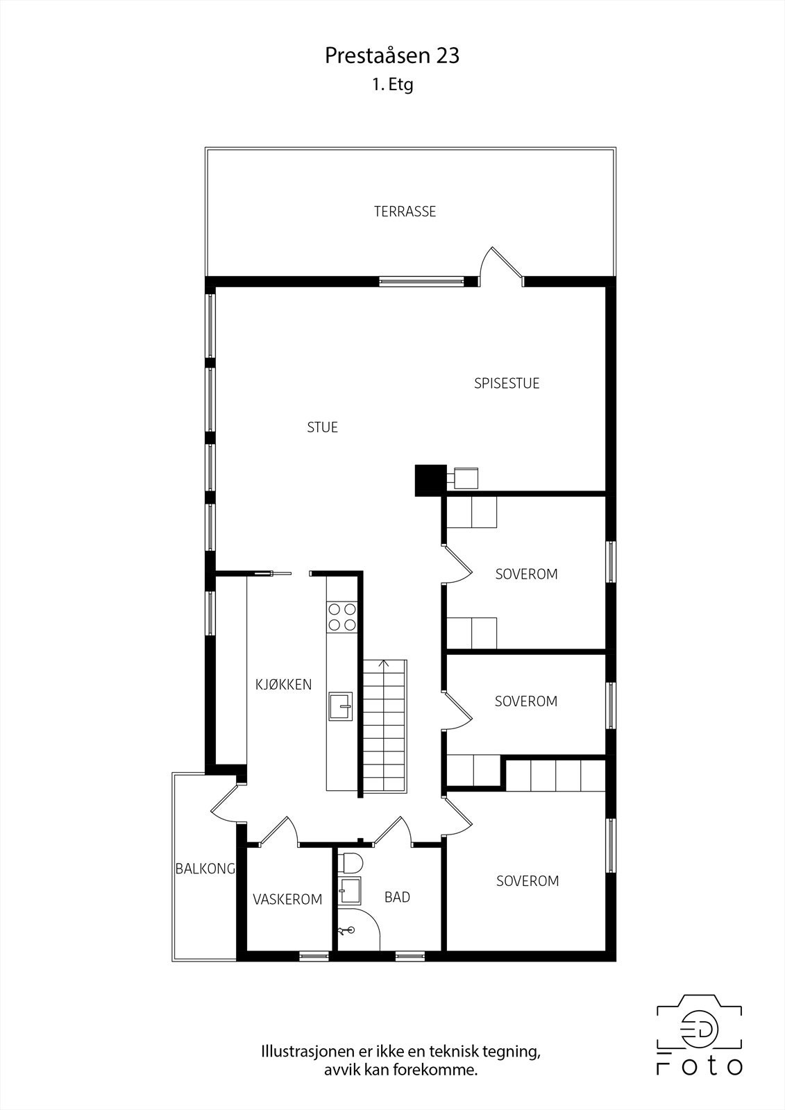 Plantegning 1. etasje Galleribilde