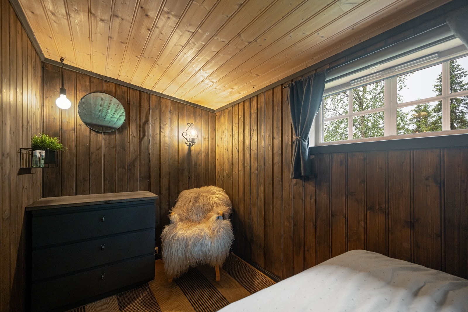 Hovedsoverommet i hytta Galleribilde